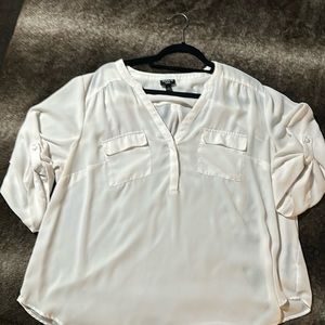 White torrid Harper blouse, size 1. Rarely worn.